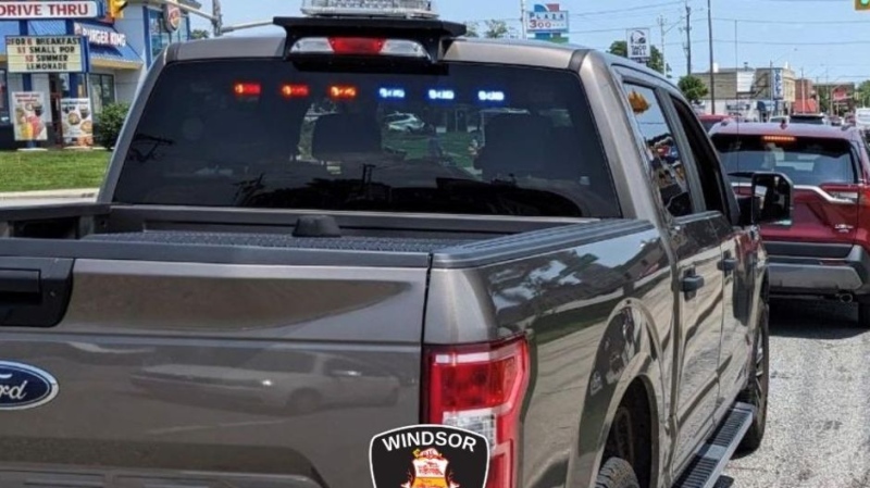Traffic enforcement in Windsor, Ont., on Thursday, April 25, 2024. (Source: Windsor police)