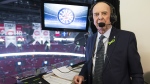 Bob Cole pictured prior to calling his last NHL hockey game on Saturday, April 6, 2019.  THE CANADIAN PRESS/Graham Hughes