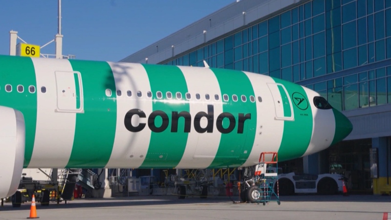 Condor announced a new plane flying between Frankfurt and Vancouver will have lower CO2 emissions. 