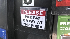 A pre-pay gas pump in Saint John, N.B. (Nick Moore/CTV Atlantic)