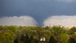 A tornado touches down on Friday, April 26, 2024, in Lincoln, Neb. (Kenneth Ferriera/Lincoln Journal Star via AP)
