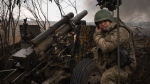 Ukrainian soldiers of the 71st Jaeger Brigade fire a M101 howitzer towards Russian positions at the frontline, near Avdiivka, Donetsk region, Ukraine, Friday, March 22, 2024. (AP Photo/Efrem Lukatsky, File)