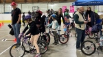 Bike rodeo event at Queensmount Arena in Kitchener aims to promote bike safety. (CTV News Kitchener/Hannah Schmidt)