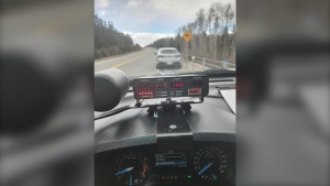 A teenage driver from Timmins, Ont. was stopped by provincial police for stunt driving on Highway 11 on April 21, 2024. (Supplied/Ontario Provincial Police)