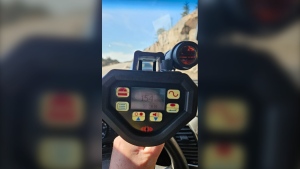A driver from Barrie, Ont. was stopped by provincial police for stunt driving on Highway 69 south of Greater Sudbury on April 22, 2024. (Supplied/Ontario Provincial Police)