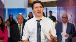 Prime Minister Justin Trudeau speaks during an announcement about measures in budget 2024 for youth and education at Wanuskewin Heritage Park near Saskatoon, Sask., on Tuesday, April 23, 2024. THE CANADIAN PRESS/Heywood Yu