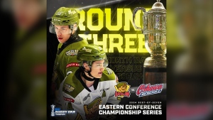 North Bay Battalion playing for Bobby Orr Trophy in the eastern conference final. (OHL)