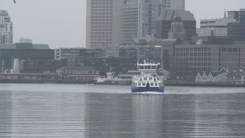 A Halifax Transit ferry crosses the harbour to Dartmouth, N.S., on April 29, 2024. (CTV Atlantic)