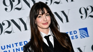 Actor Anne Hathaway poses backstage following a screening of "The Idea of You" at The 92nd Street Y on Sunday, April 28, 2024, in New York. (Photo by Evan Agostini/Invision/AP)
