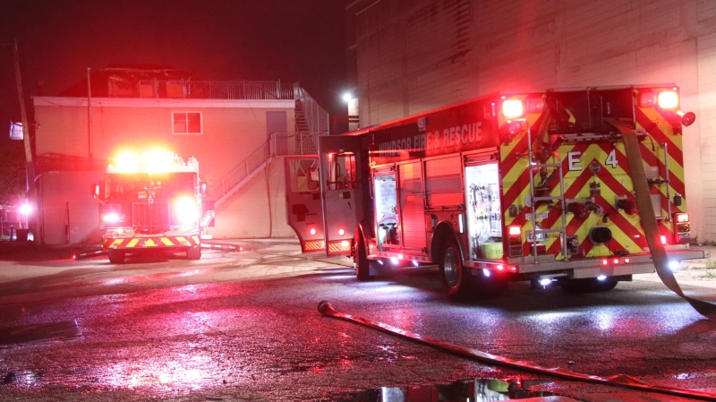 Crews responded to the 800 block of Ouellette Ave for a fire in Windsor, Ont., on Sunday, April 28, 2024. (Unofficial: On Location/ Facebook)