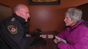 New North Bay Police Chief Daryl Longworth is meeting with residents this week over coffee to hear their concerns about the community. April 29, 2024 (Eric Taschner/CTV Northern Ontario)