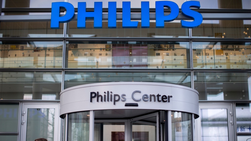 FILE - The Philips Center is seen, Jan. 27, 2015, in Amsterdam, Netherlands. (Peter Dejong / AP Photo, File)