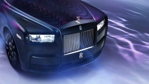 The Rolls-Royce Phantom Syntopia's has glass flecks to create sparkling designs. (Rolls-Royce via CNN Newsource)