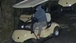 Security camera footage of a suspect stealing a golf cart at Settlers’ Ghost Golf Club on Fri Apr 19, 2024 in the Township of Oro-Medonte Ont.
