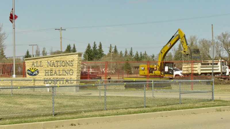 The new clinic expansion to Fort Qu'Appelle's All Nations Hope Hospital has officially begun construction. (Mick Favel/CTV News)