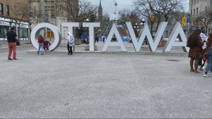 The Ottawa sign in Ottawa's ByWard Market.