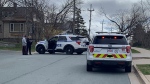Halifax Regional Police are pictured in the area of Gaston Road in Dartmouth, N.S., on April 30, 2024. (CTV Atlantic/ Mike Lamb)