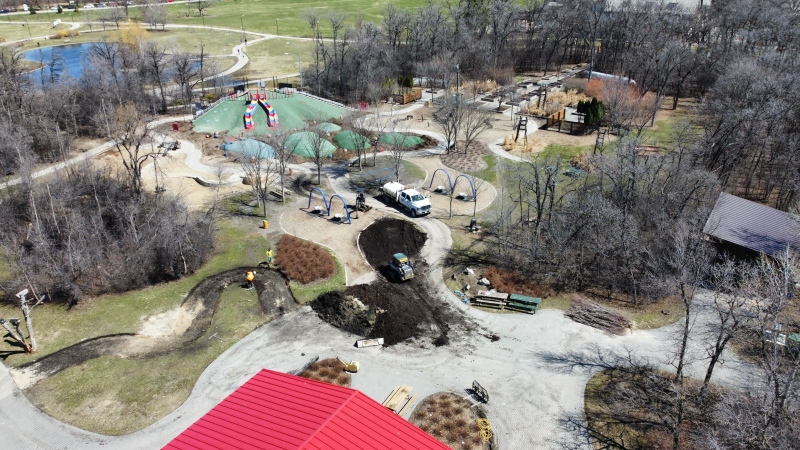 The Nature Playground at Assiniboine Park, pictured on April 30, 2024, is closed until June for a refresh of the space. (Jamie Dowsett/CTV News Winnipeg)