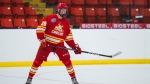 Easton Hewson was ranked 183rd on Central Scouting's final rankings for North American skaters ahead of the 2024 NHL entry draft. (X/@Calgary_Canucks) 