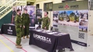 The Canadian Army Reserves has been holding job fairs across the country for the past month. (Photo from video)