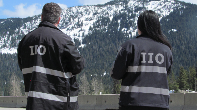 Investigators from B.C.'s Independent Investigations Office are seen in this provided image. 