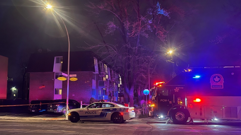 A 42-year-old woman was killed before her body was found in a fire in Montreal's Pointe-aux-Trembles district. (Cosmo Santamaria/CTV News)