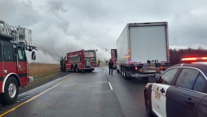 Police responded to a fatal collision on Hwy. 417 on Tuesday (OPP/Handout)