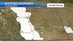 Snowfall warnings issued Wednesday