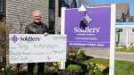 Tony Katarynych from Orillia Ont., wins the $38,405 prize in the Soldiers' 50/50 April jackpot, which supports the Orillia Soldiers' Memorial Hospital Foundation. (Supplied: Soldiers' Memorial Hospital Foundation)