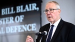 Minister of National Defence Bill Blair speaks at the Canadian Global Affairs Institute conference on NORAD Modernization, in Ottawa, on Wednesday, May 1, 2024. THE CANADIAN PRESS/Justin Tang