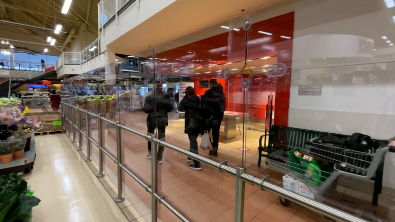 Plexiglass barriers have been installed at several Loblaws stores in Ottawa as an anti-theft measure, the company says.