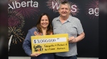Georgette and Michael Hales won $3M on a $30 scratch ticket in April 2024. (Photo: Supplied)