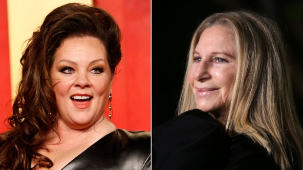 Barbra Streisand, right, says she thinks Melissa McCarthy "looked fantastic" in an Instagram photo. (Getty Images / AFP via CNN Newsource)
