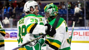 The London Knights defeated Saginaw 7-3 on May 1, 2024. (Source: London Knights/X)