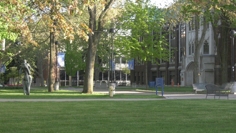 University of Windsor campus as seen on May 1, 2024. (Travis Fortnum/CTV News Windsor)