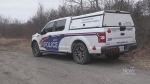 Sudbury police forensic unit on Marion Street in Chelmsford after human skeletal remains found. April 29, 2024 (Alana Everson/CTV Northern Ontario)