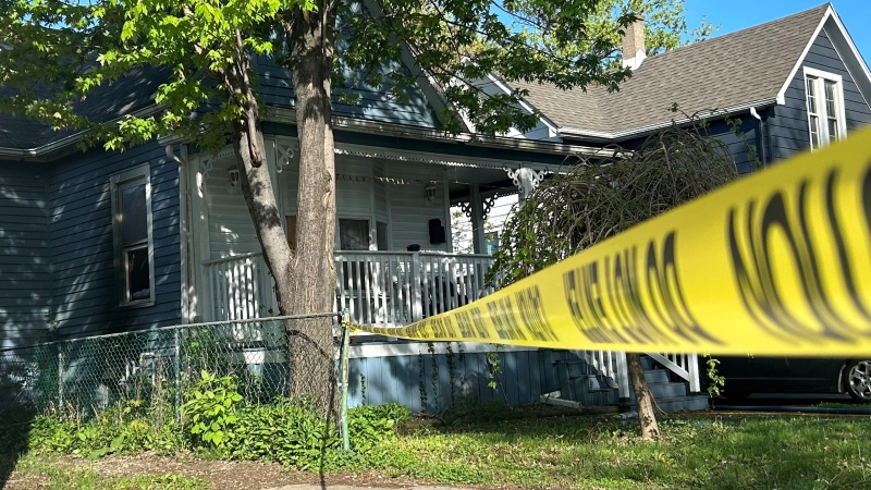 Windsor firefighters responded to a house fire near Walkerville in Windsor, Ont., on Thursday, May 2, 2024. (Rich Garton/CTV News Windsor)