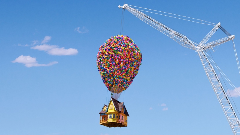 Airbnb Icons brings to life the 'Up' House. (Ryan Lowry / AirBnB via CNN Newsource)