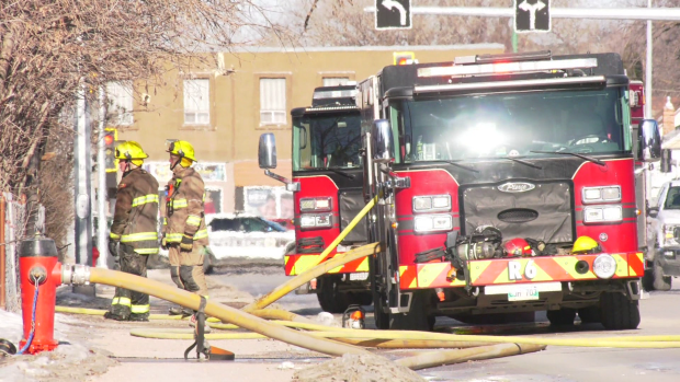 Winnipeg firefighters respond to a house fire in 2024. The WFPS is warning a cost saving measure from the city will have an impact on safety. (CTv Winnipeg)
