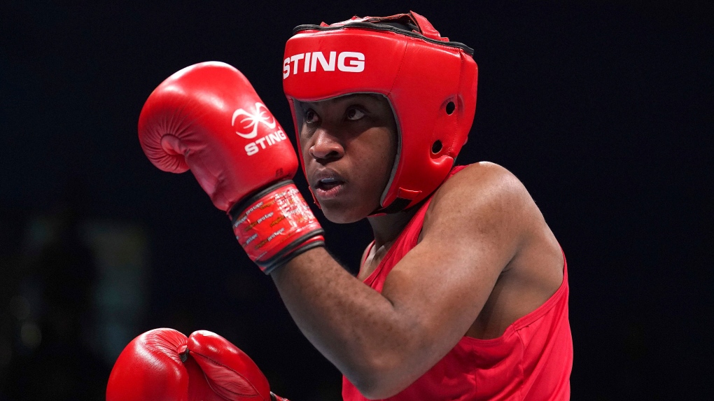 Boxer Cindy Ngamba of Cameroon