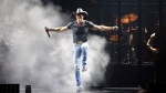 Country music superstar Tim McGraw performs in his "Standing Room Only" Tour at the Kia Center in Orlando, Fla., Saturday, March 16, 2024. (Stephen M. Dowell/Orlando Sentinel via AP)
