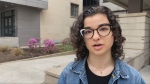 Carleton University student on campus protests