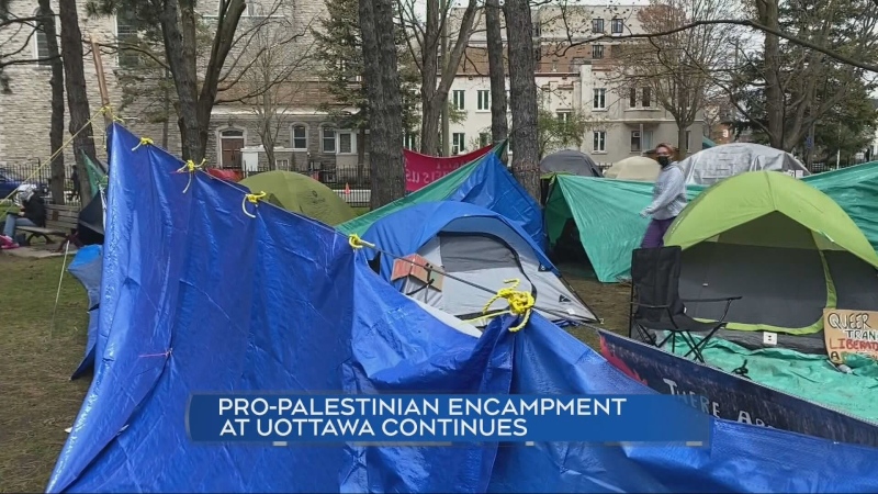 Pro-Palestinian encampment at uOttawa continues