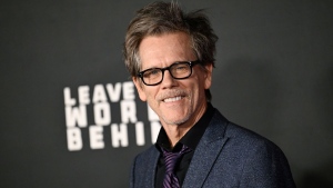 Actor Kevin Bacon, shown attending the premiere of Netflix's "Leave the World Behind," has inspired the name of a gene that influences social networks in fruit flies. (Evan Agostini/Invision/AP via CNN Newsource)