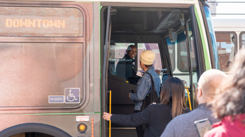A public transit driver is seen in Prince Edward Island. (P.E.I. government)