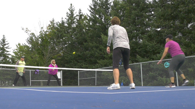 Four individuals participate in a pickleball game - file image. (CTV News)
