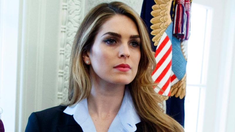 In this Feb. 9, 2018 file photo, then White House Communications Director Hope Hicks appears in the Oval Office at the White House in Washington (Evan Vucci / AP Photo)