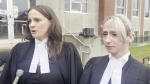 Sudbury Crown attorneys Kaely Whillans (left) and Alayna Jay (right) after jury returns its first-degree murder verdict. May 3, 2024 (Darren MacDonald/CTV Northern Ontario)