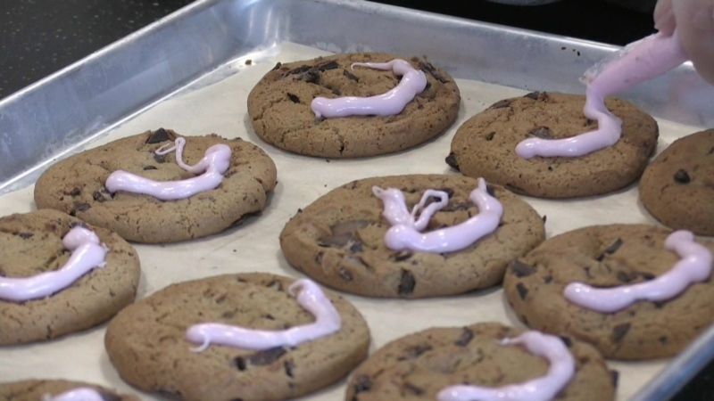 CTV anchor decorates cookies for charity