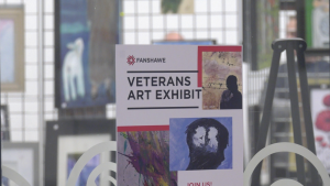 The Veterans Art Exhibit was held at Fanshawe College's Innovation Village from May 2-3, 2024. (Gerry Dewan/CTV News London) 